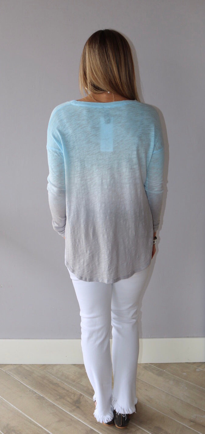 BOBI Night SHORELINE Hombre SlubJersey SideSlit ScoopHem Top