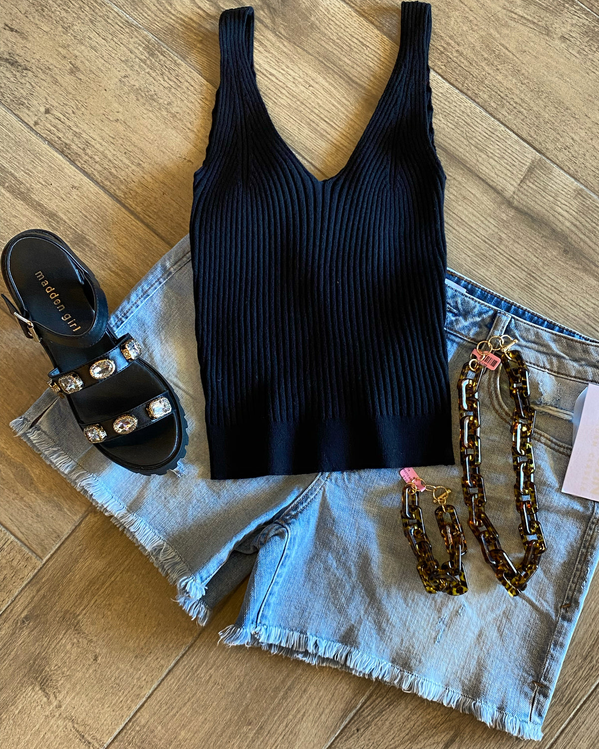 Newbury Kustom LOCKER V-Neck RibKnit Tank Top