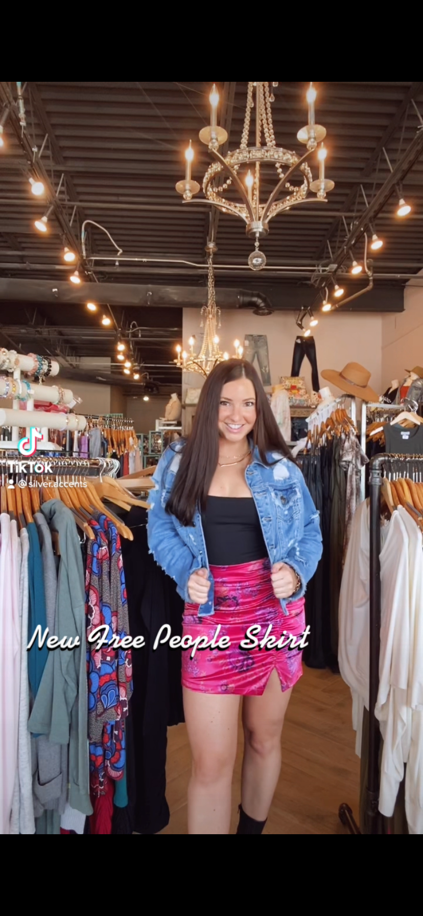 FREE PEOPLE Print AVAS Rouched Mini~Skirt