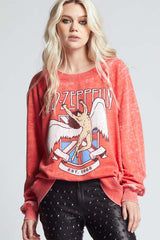 *RECYCLED KARMA Long Sleeve Burnout  LED ZEPPELIN 1968 Sweatshirt