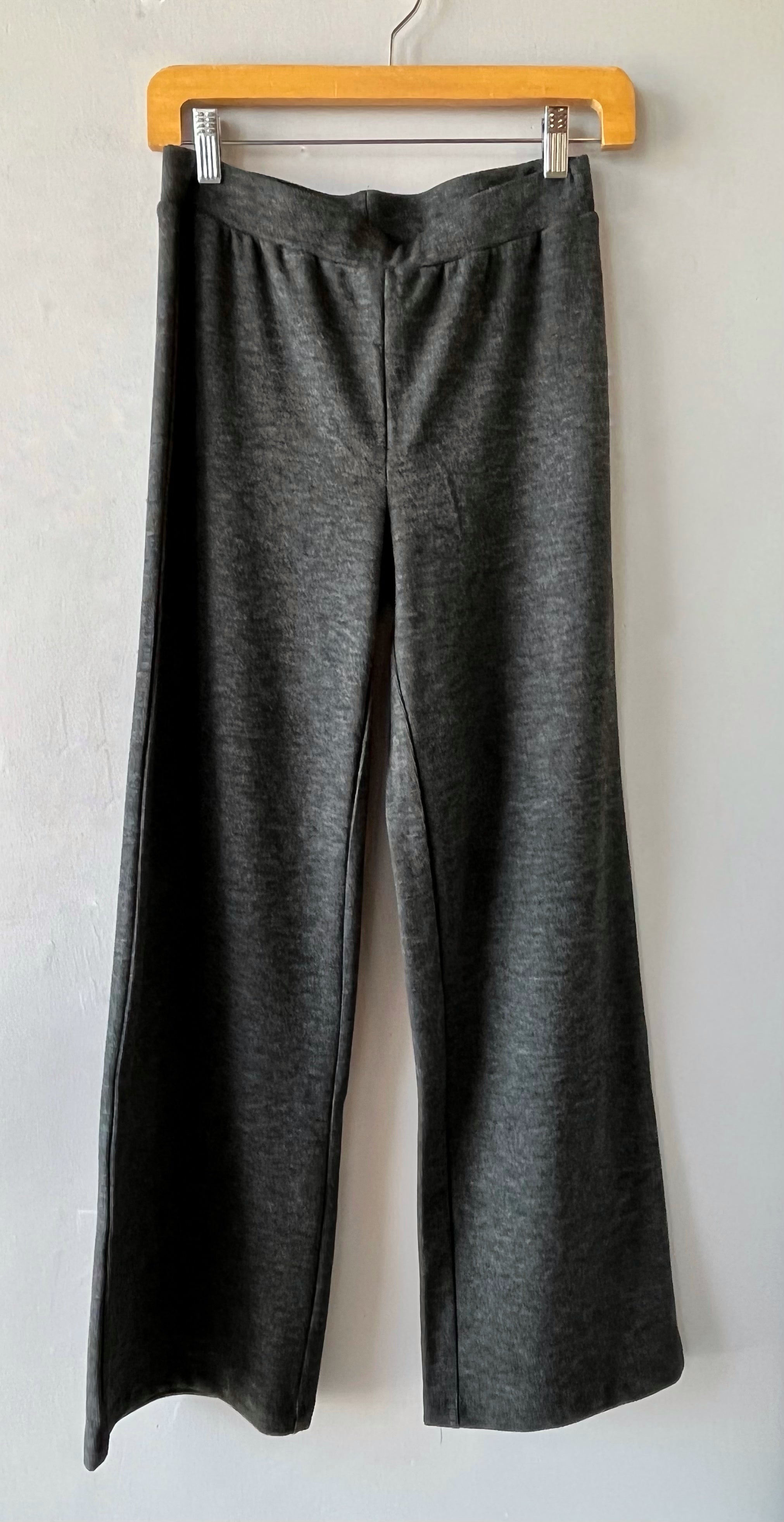 BOBI Cozy Heather MANHATTAN Knit Wide Leg Pants