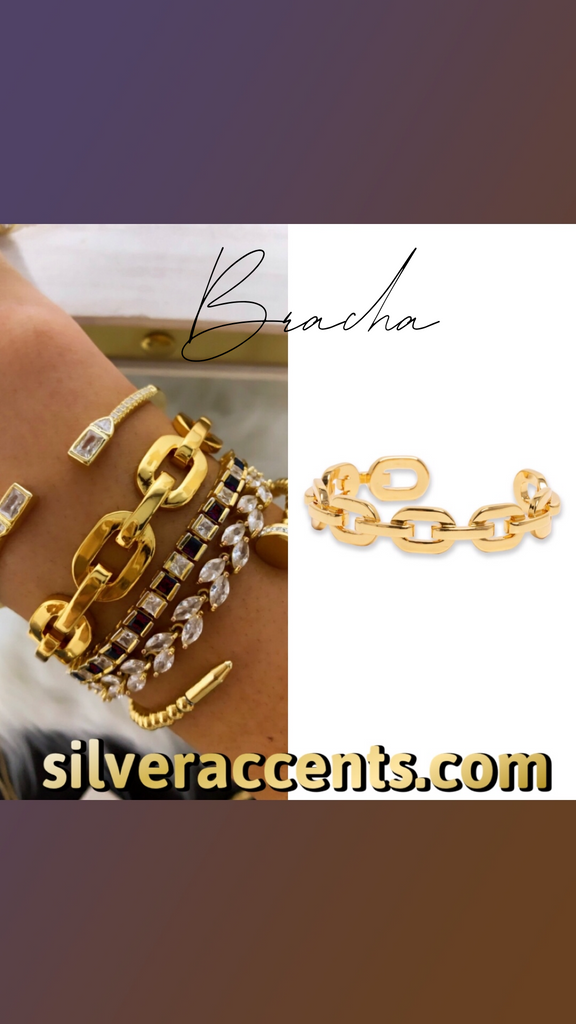 BRACHA Gold BREAKING CHAINS Link Cuff Bracelet