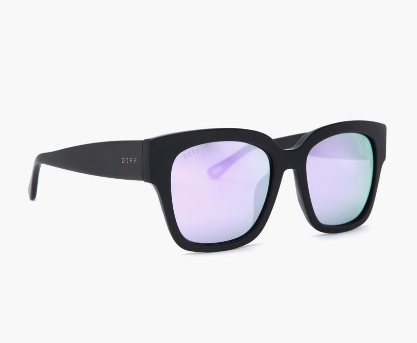 DIFF BELLA II Matte Black Sunglasses