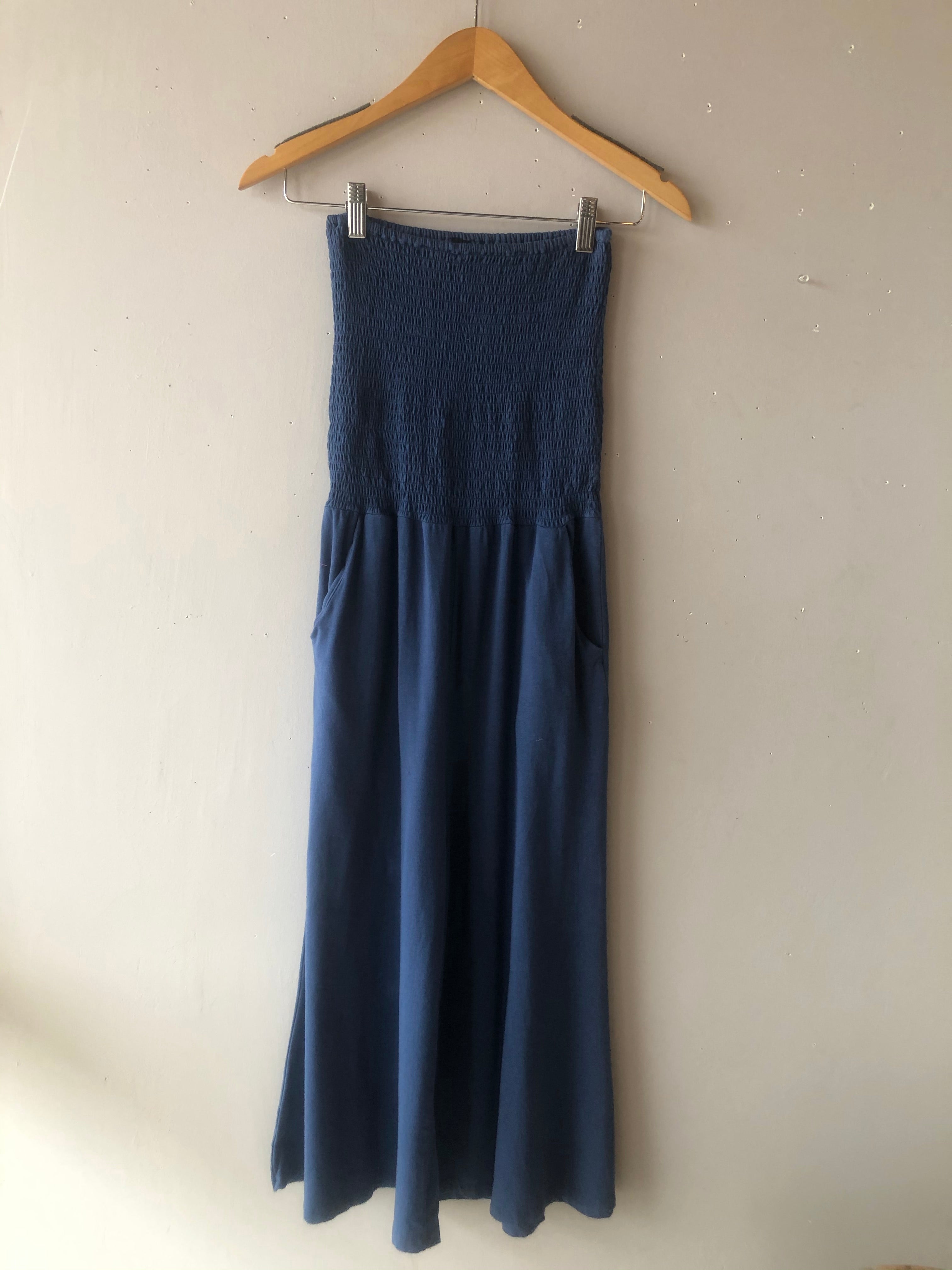 *BOBI Smocked PIERCE Strapless Jumpsuit