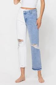 VERVET ColorBlock NORAH High-rise Jeans