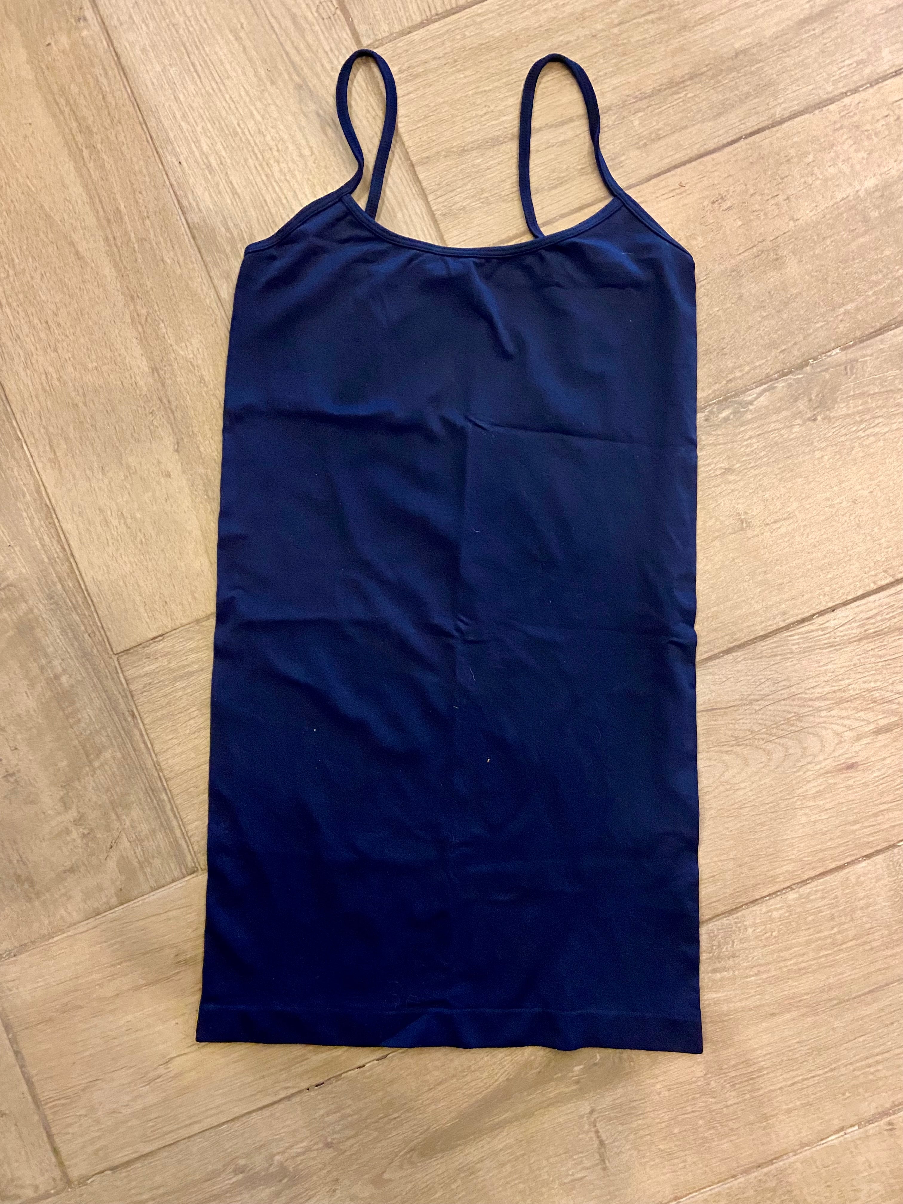 FORNIA Navy Cami Top