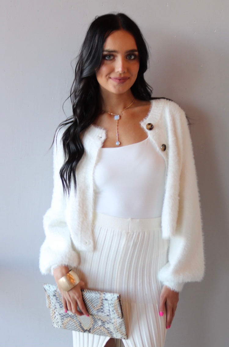 Skylar & Madison COZY FuzzyKnit Cardigan Sweater