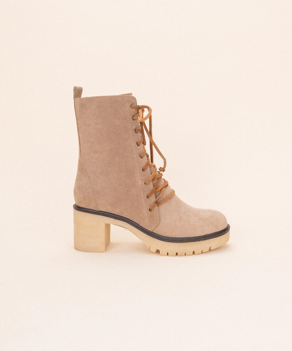 BUNKER Platform LaceUp Combat Bootie