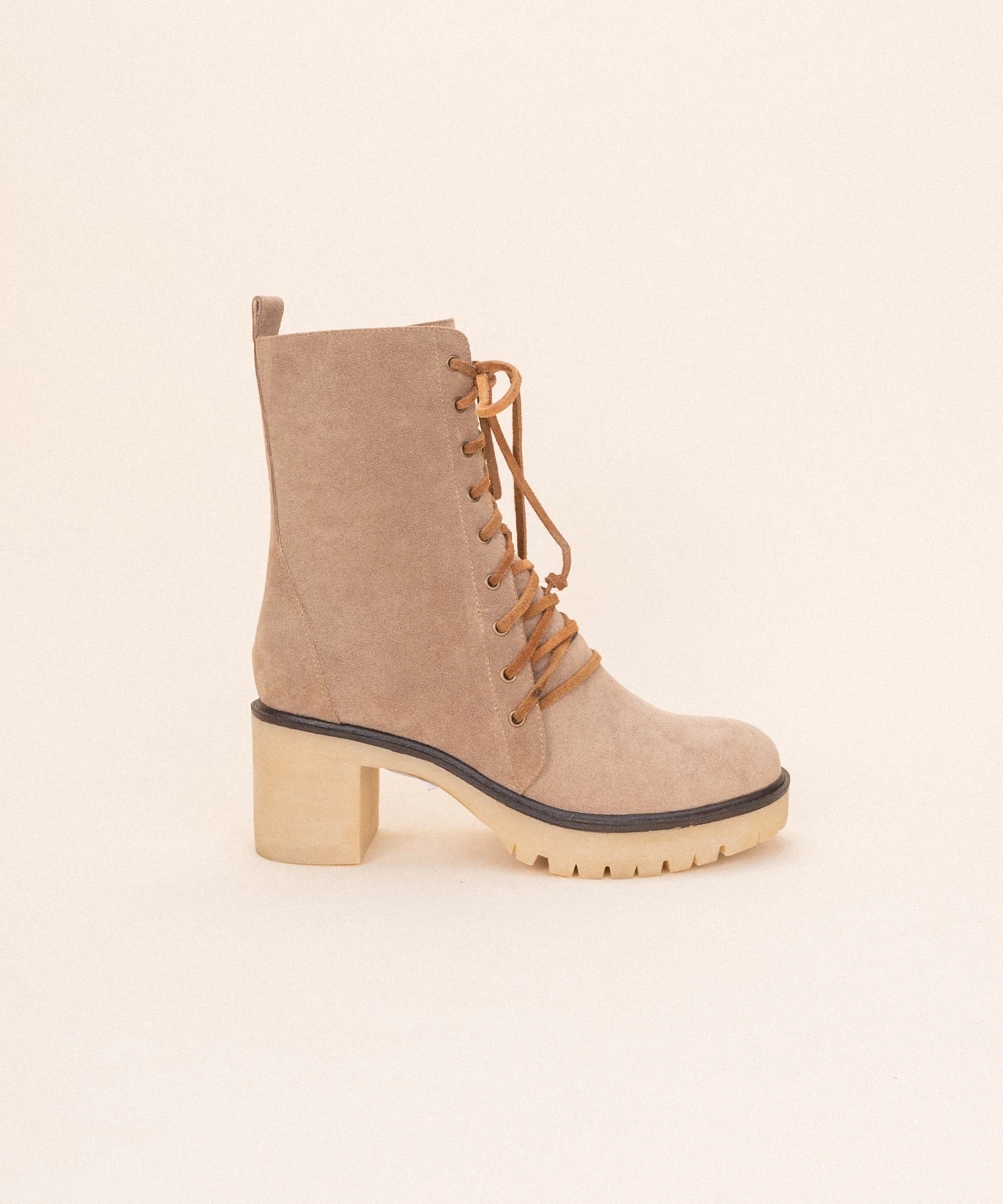 BUNKER Platform LaceUp Combat Bootie