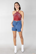 CLOUD TEN Bandanna SHOOTOUT Halter Top