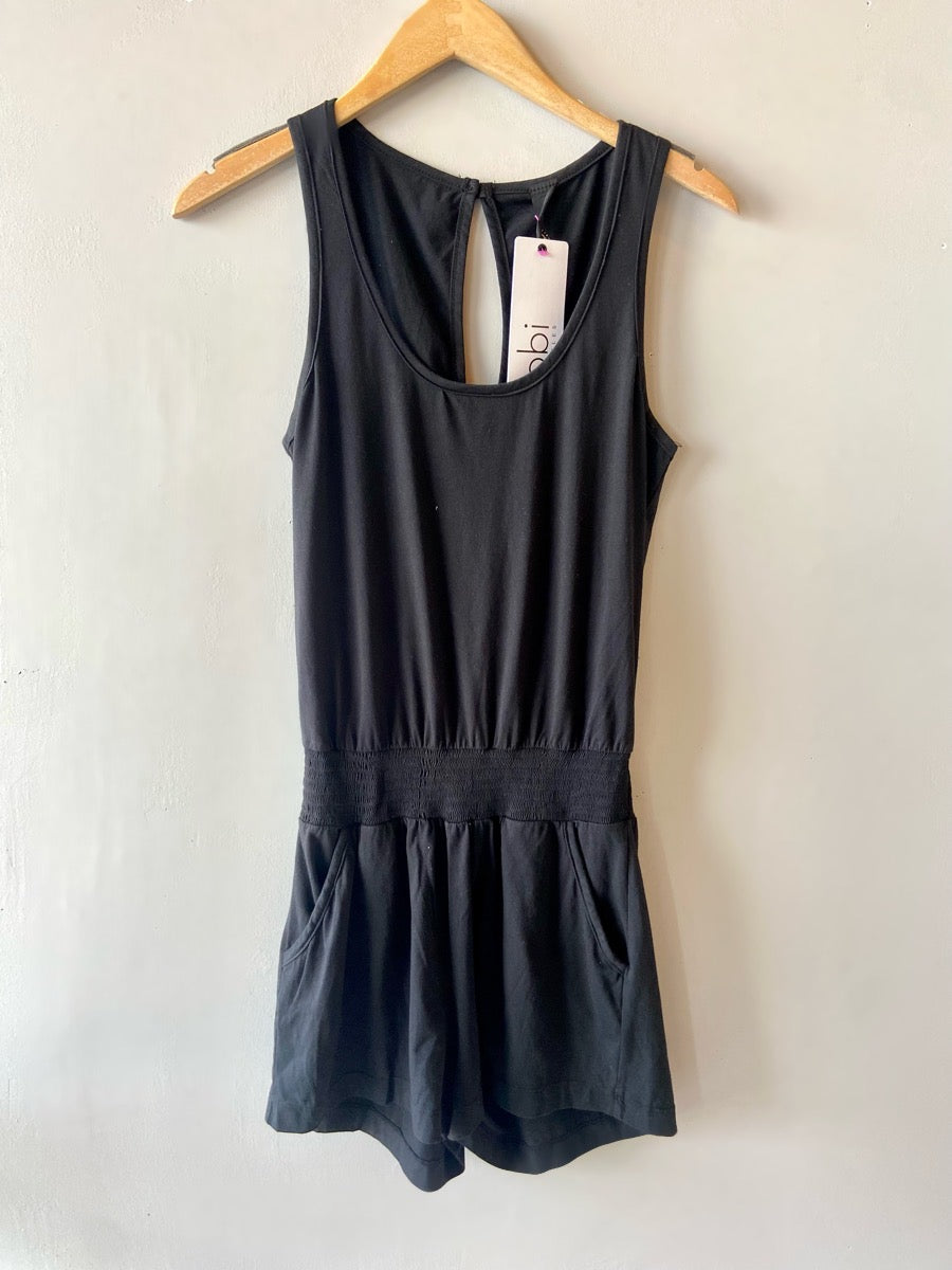 BOBI Keyhole Back STEADY Smocked Waist Romper