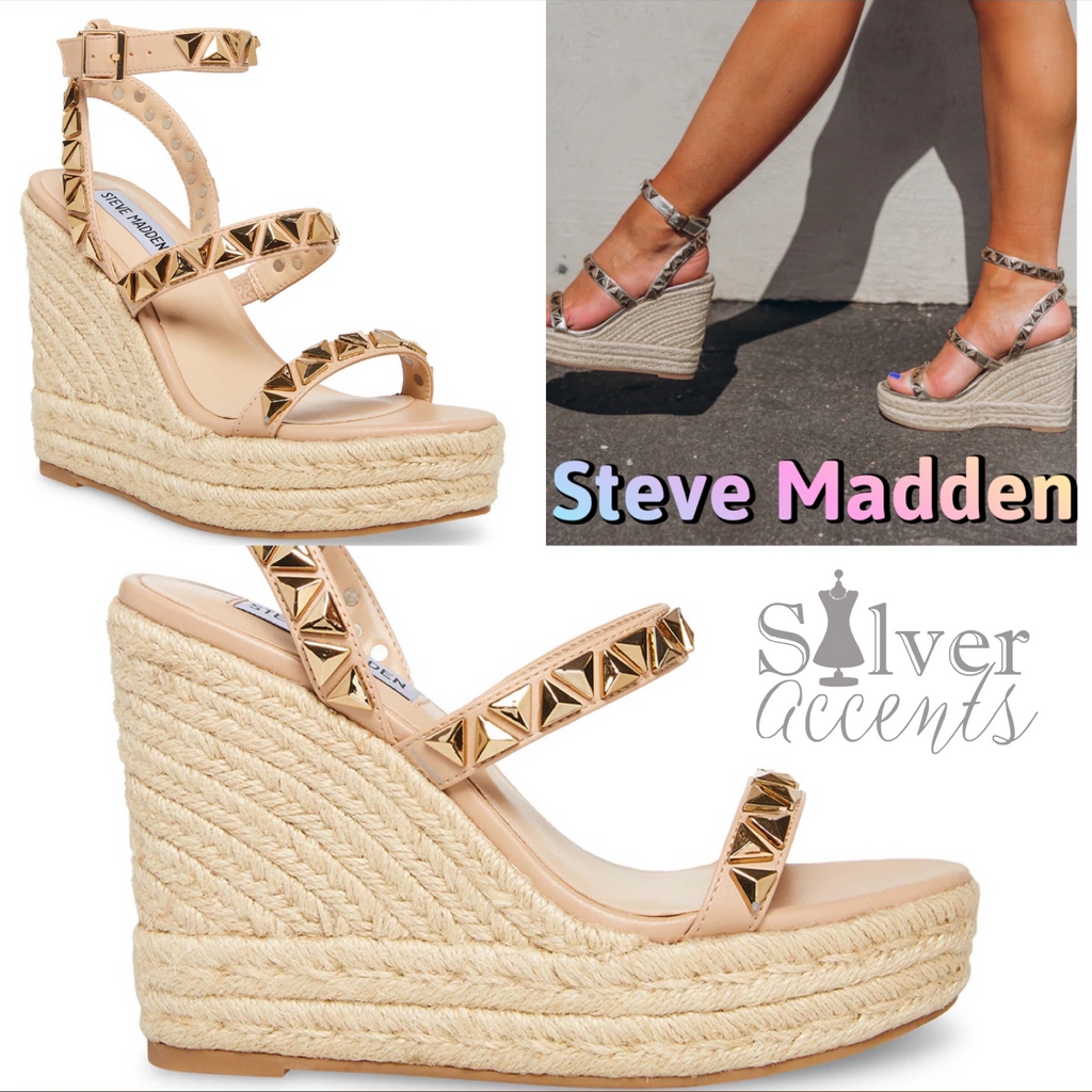 Steve madden top studded wedges