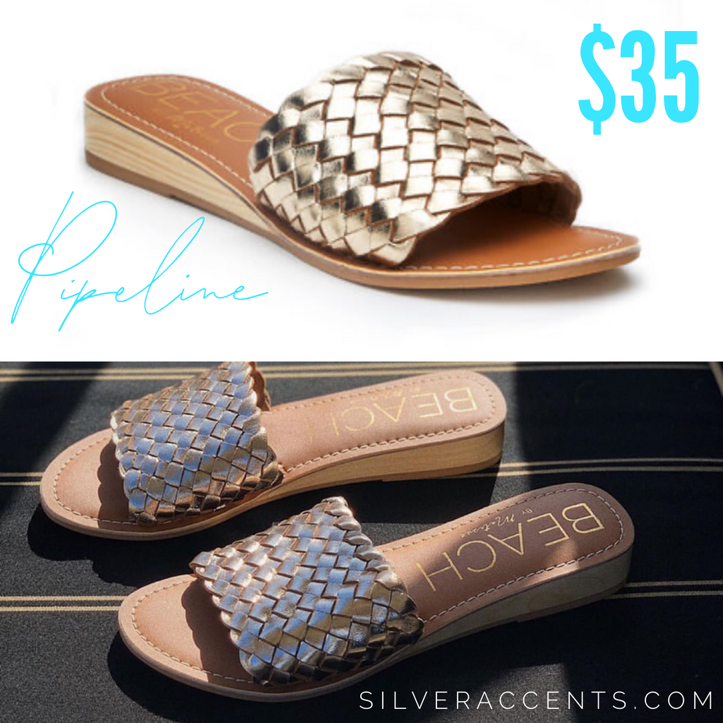 BEACH by MATISSE Braided PIPELINE MiniWedge Slide Sandal