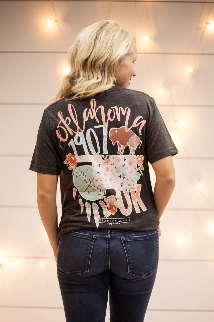 CALAMITY JANE ‘18 OKLAHOMA STORYBOARD Canvas TriBlend V-Neck Tee Shirt Top