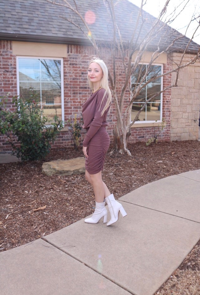 BOBI Cowl Neck PROTEGE RibKnit Top