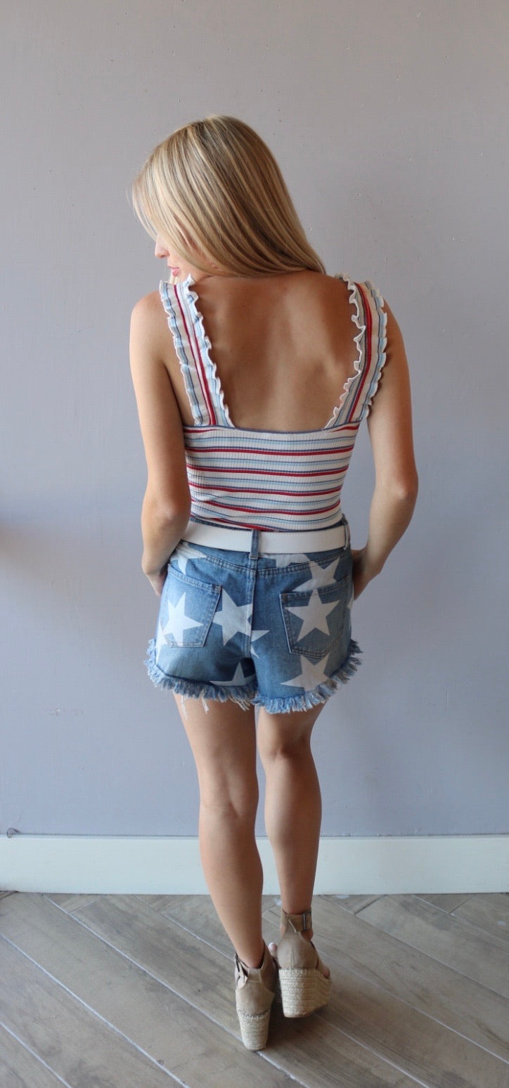 Toast INDEPENDENCE StarPrint Cutoff Shorts