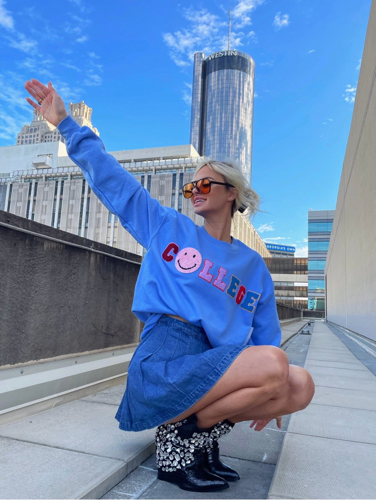 COLLEGE Forever Crew Sweatshirt Top