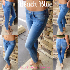 FLYING MONKEY Stretch BEACH BLUE Skinny Jean