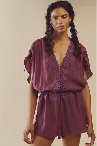 *FREE PEOPLE Embroidered WEILA Romper