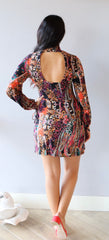 FREE PEOPLE Turtleneck ALL DOLLED UP Print Jersey Dress