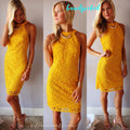 UMGEE Crochet Lace HANDPICKED HalterNeck Dress
