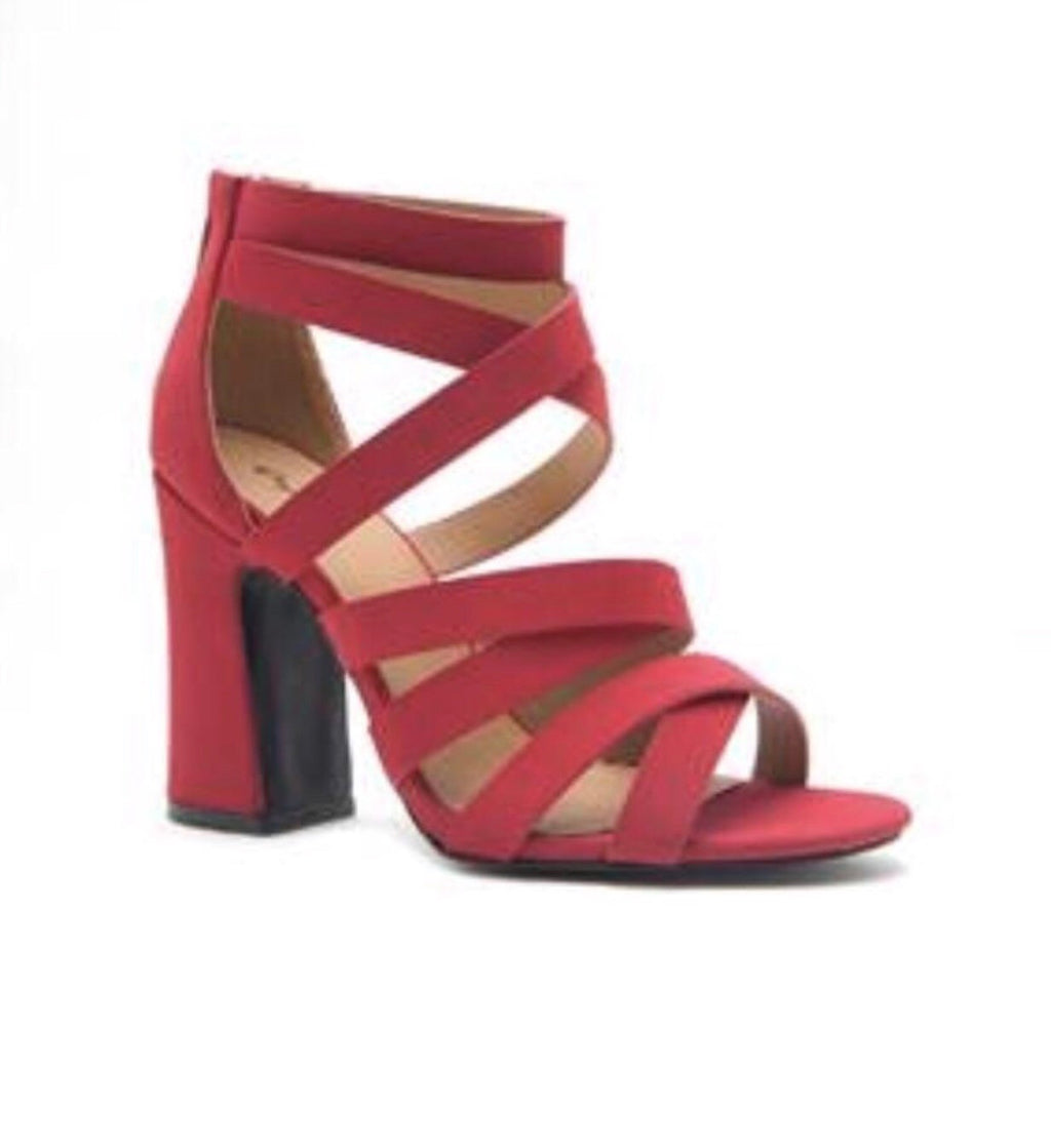 Qupid PARIS Strappy BlockHeel Sandal Shoe
