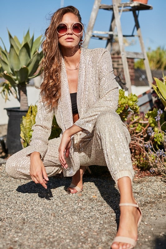 PARIS Sequin Jogger Pants