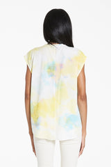 *DEAR JOHN Sleeveless YANIS V-Neck Satin RawHem Top