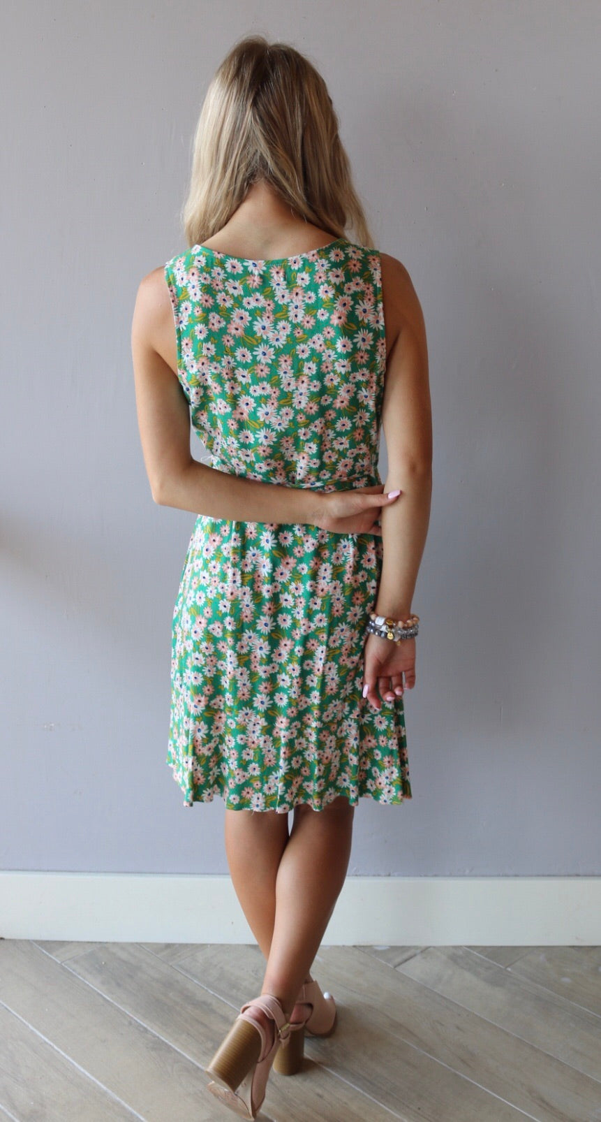 LUSH Floral WHIMSY RuffleWrap TieWaist Woven Dress