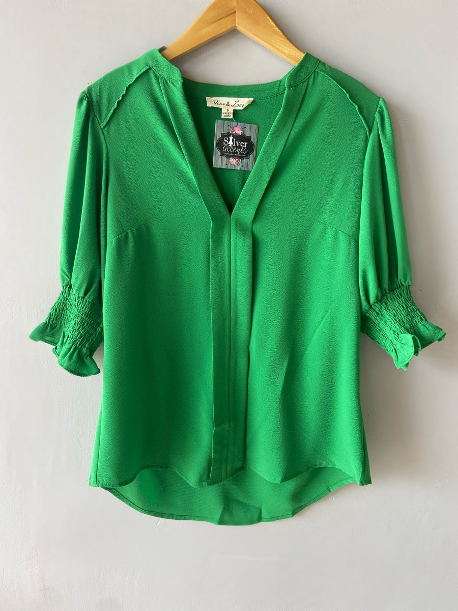 PHOTO OP PuffSleeve VNeck Top