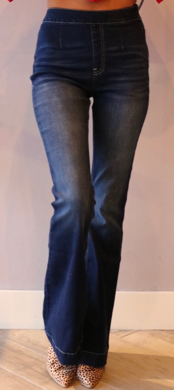 KANCAN BRIDGET Highrise SideZip Flare Jeans