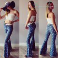 SHOWDOWN Star Print SuperFlare RawHem Jean
