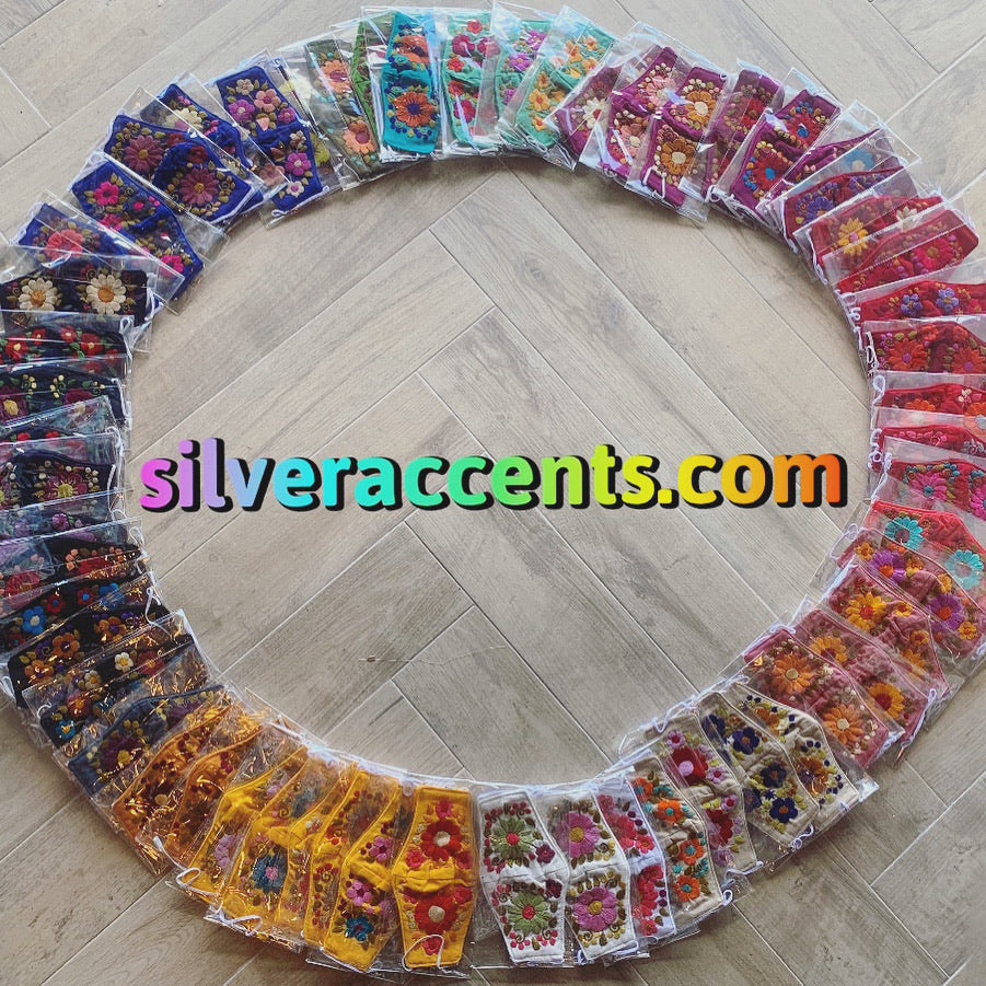 ASSTD Hand Embroidered Face Mask (Color will Vary)