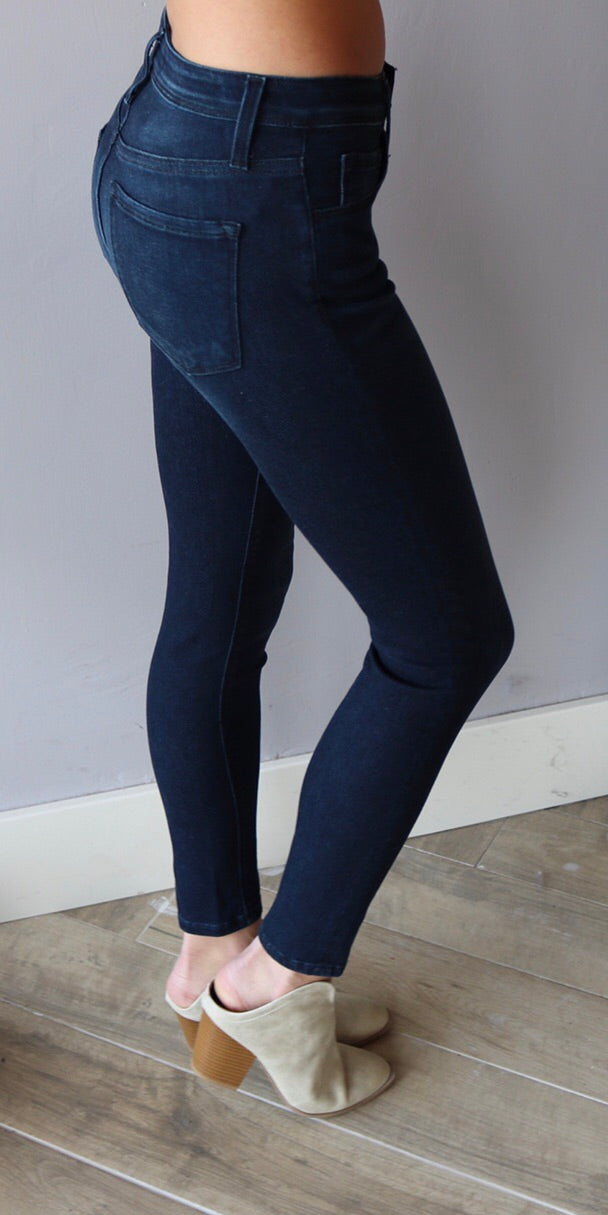 FLYING MONKEY MidRise MEET ME HALFWAY Tonal Stitch Ankle Skinny Jean