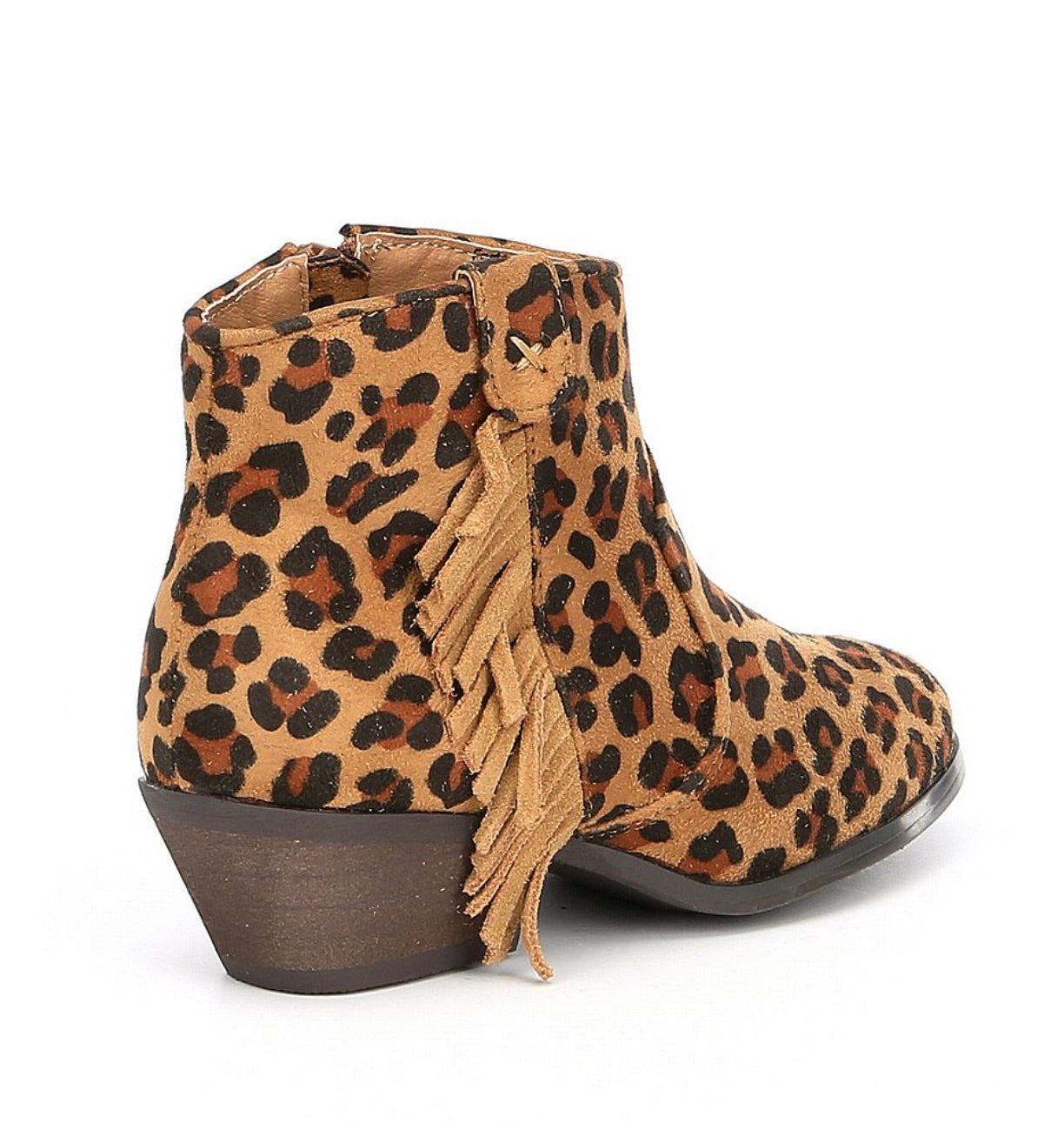 VERY VOLATILE Leopard LOVESICK Fringe Block Heel Bootie