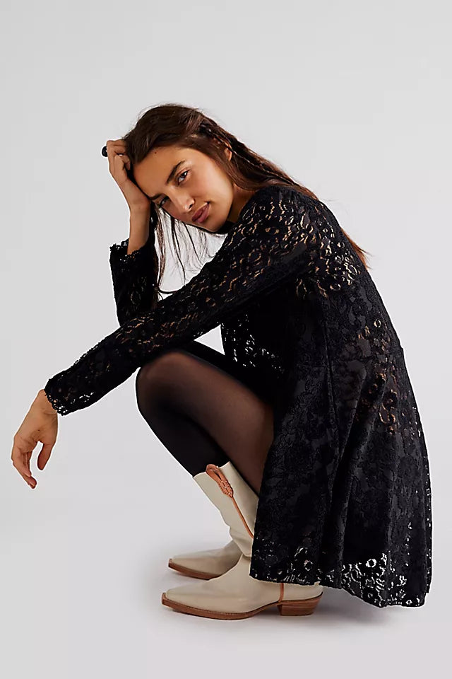 FREE PEOPLE Lace HEATHER SwingHem Tunic