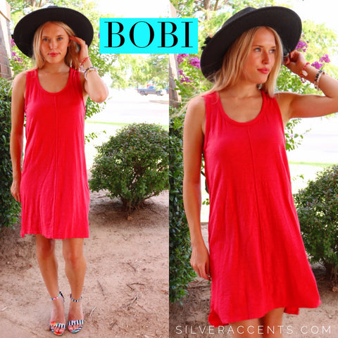 *BOBI Slub Jersey QUEST RawSeam Tank Dress