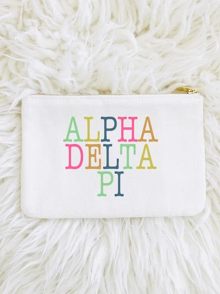 AL SORORITY COLOR BLOCK POUCH