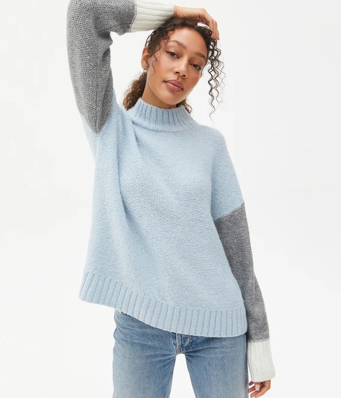 MICHEAL STARS ColorBlock GRETE Turtleneck Sweater