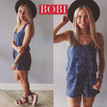 *BOBI Star Print JUSTICE RacerBack Short Romper