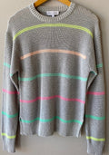 MICHAEL STARS Pastel Stripe MAGGIE Light Weight Sweater Top