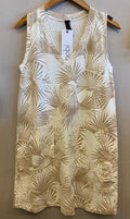 *BOBI V-Neck PACIFIC Print Pocket Tank Dress