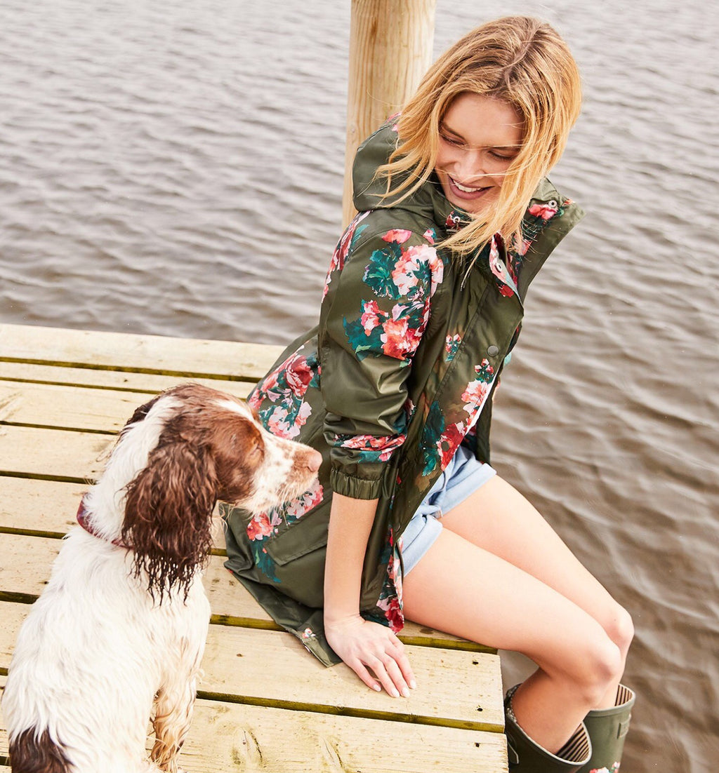 JOULES Peony Pattern GOLIGHTLY Rainjacket