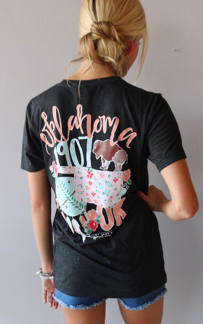 CALAMITY JANE ‘18 OKLAHOMA STORYBOARD Canvas TriBlend V-Neck Tee Shirt Top