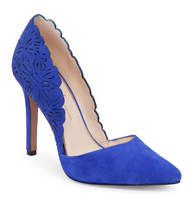 JESSICA SIMPSON Lasercut CASSEL Scalloped Pump Shoe