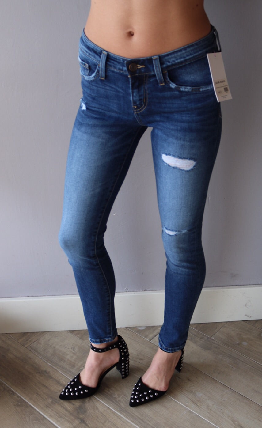 FLYING MONKEY MidRise ALTERNATE BLUE Distressed Skinny Jean