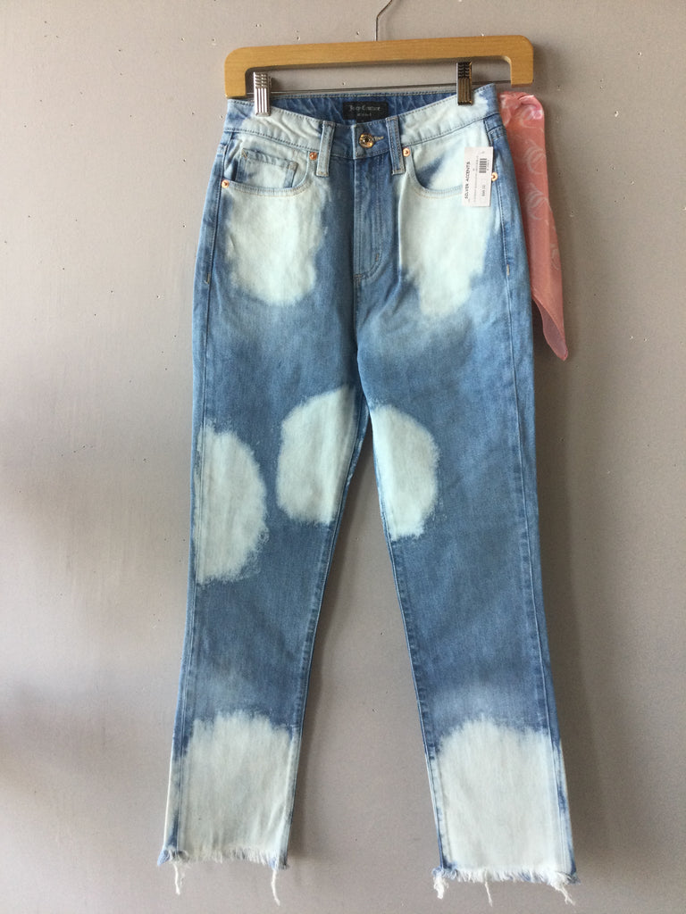 JUICY COUTURE Bleach WIPEOUT Straight Leg Jeans