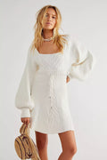 FREE PEOPLE BlousonSleeve EMMALINE Mini Sweater Dress