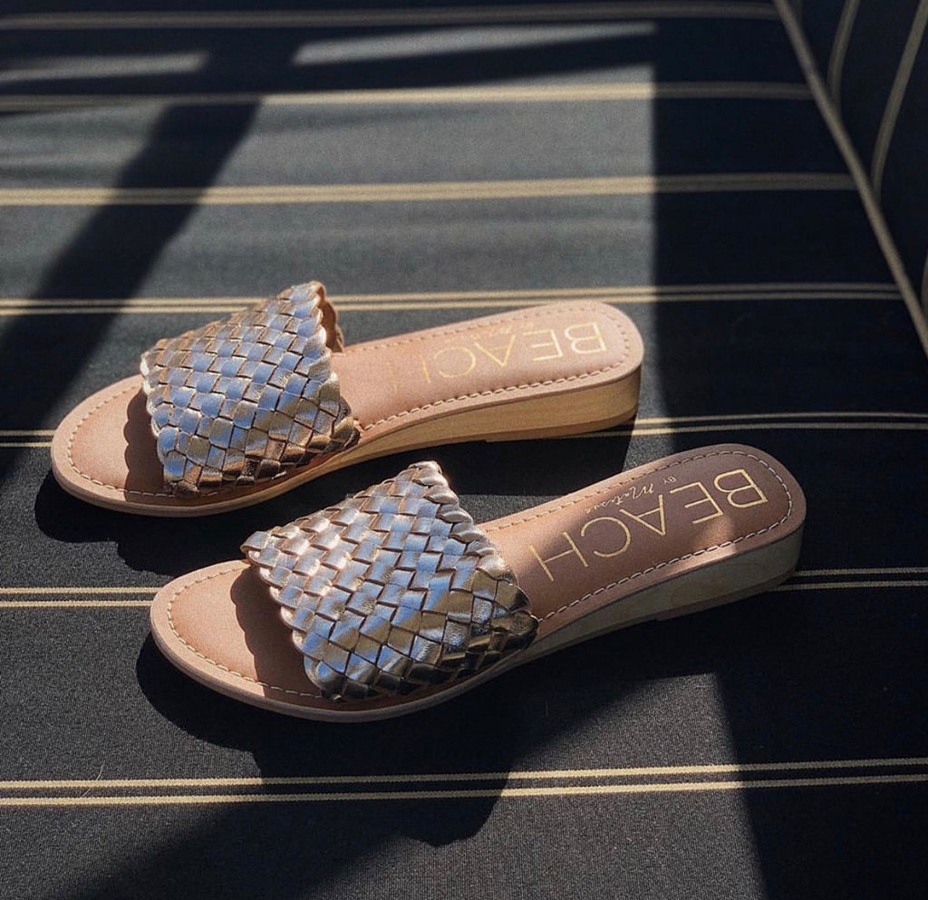 BEACH by MATISSE Braided PIPELINE MiniWedge Slide Sandal