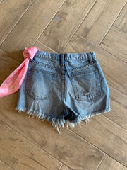 JUICY COUTURE Hi~Rise PAIGE Distressed Denim Shorts